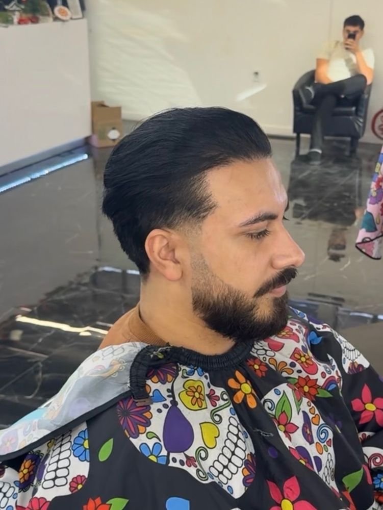 Slick back fade