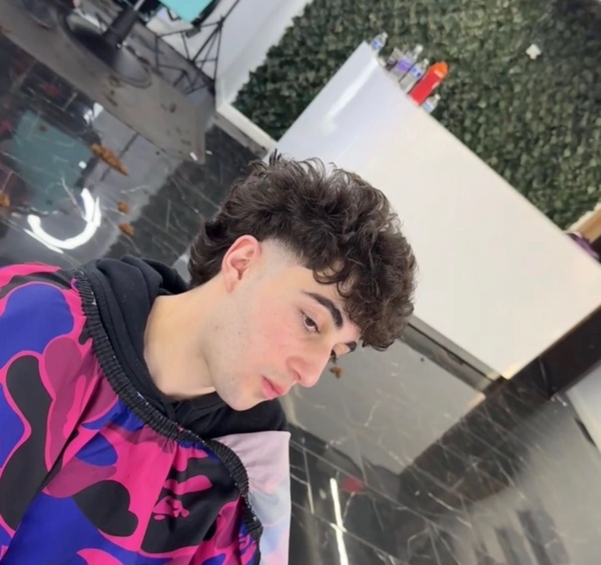 Burst fade mullet